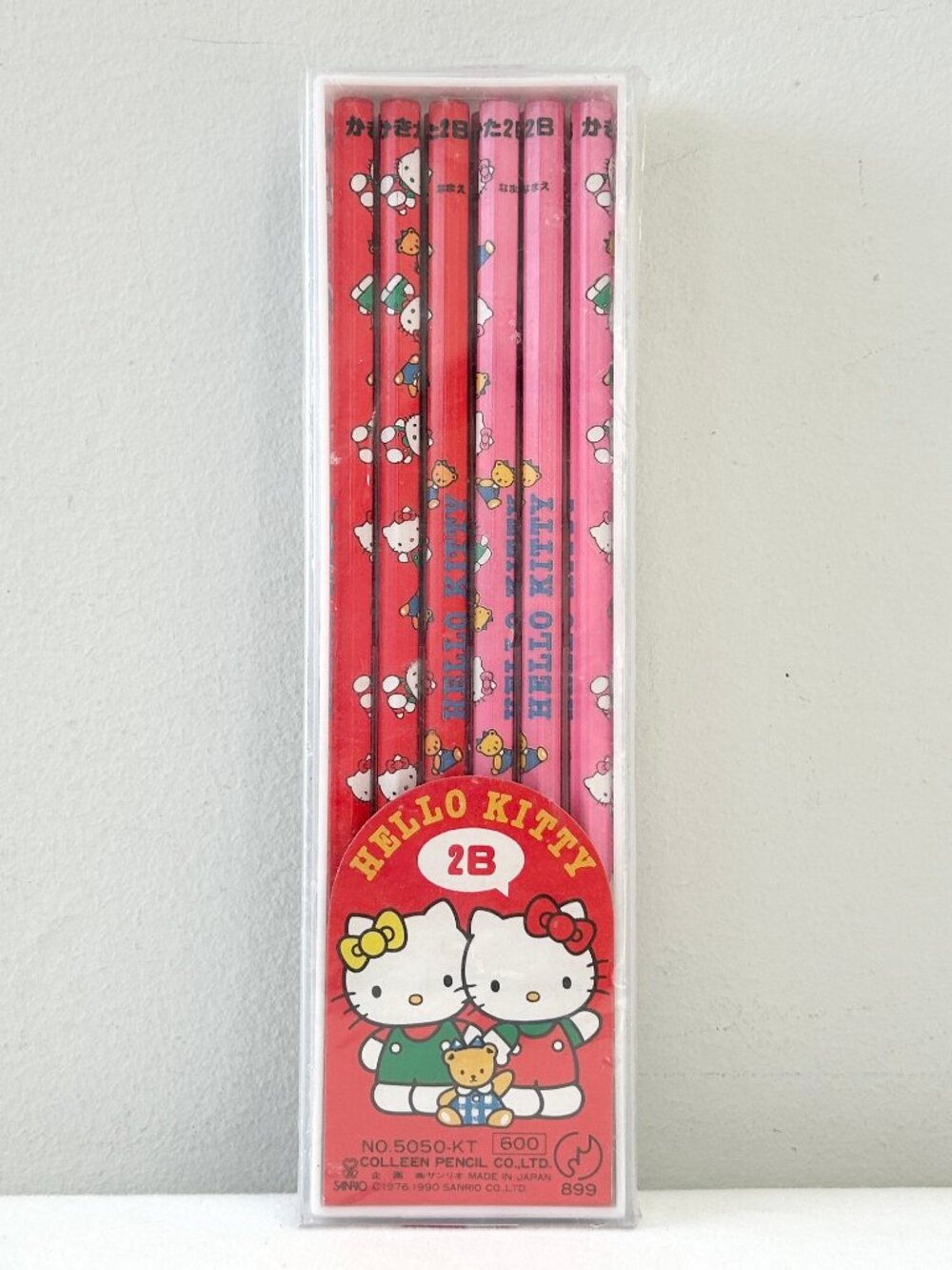 New Vintage 90s Sanrio Hello Kitty Pencil Set In Case Pink Red NIB Japan Colleen
